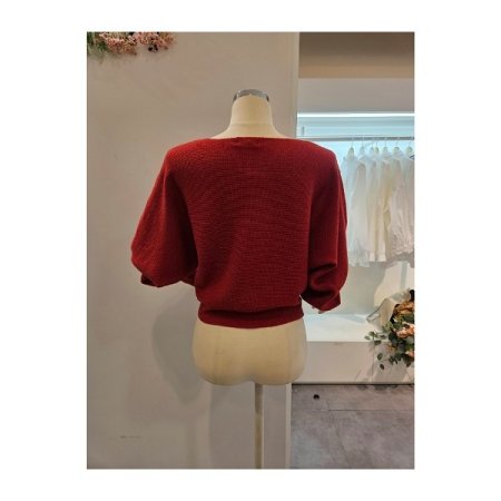 보트넥 루즈 가오리핏 니트