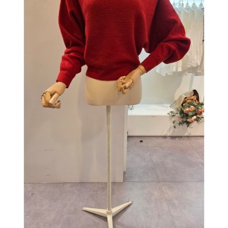 보트넥 루즈 가오리핏 니트