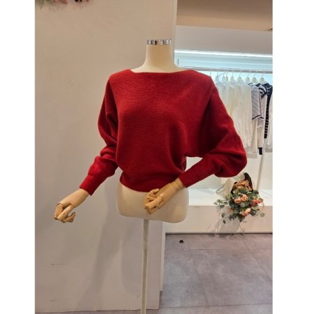 보트넥 루즈 가오리핏 니트