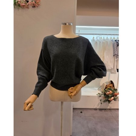 보트넥 루즈 가오리핏 니트