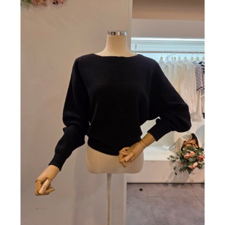 보트넥 루즈 가오리핏 니트