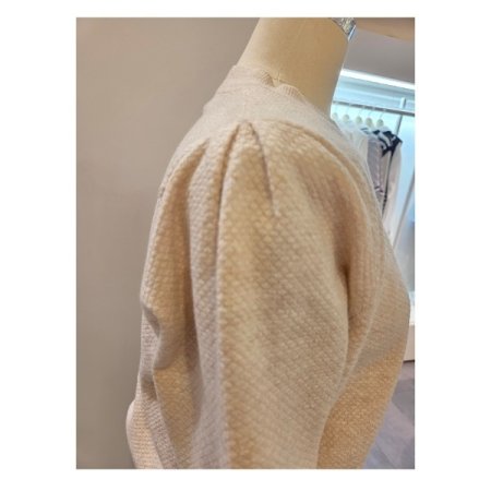 레터링 라운드 와플 니트