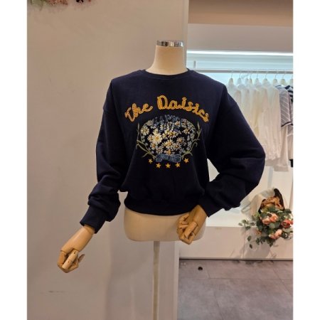 데이지플라워 맨투맨 티셔츠