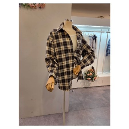 포켓 루즈핏 체크 셔츠