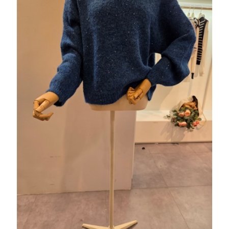 브이넥 보카시 루즈핏 니트