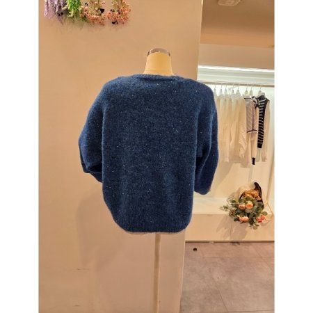 브이넥 보카시 루즈핏 니트