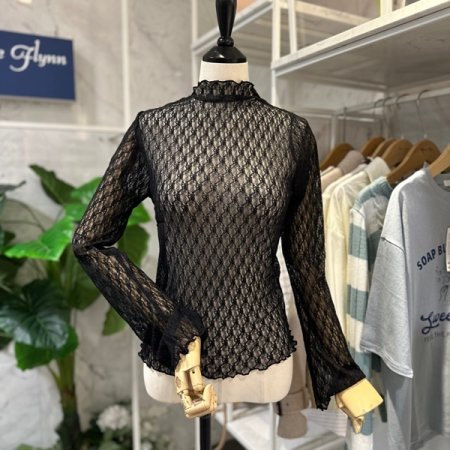 레이스 시스루 티셔츠