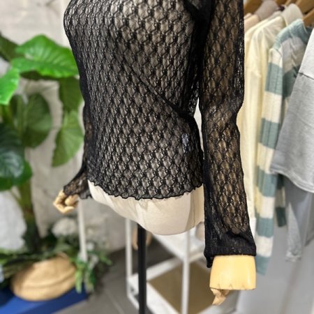 레이스 시스루 티셔츠
