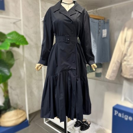 밑단 주름 원피스