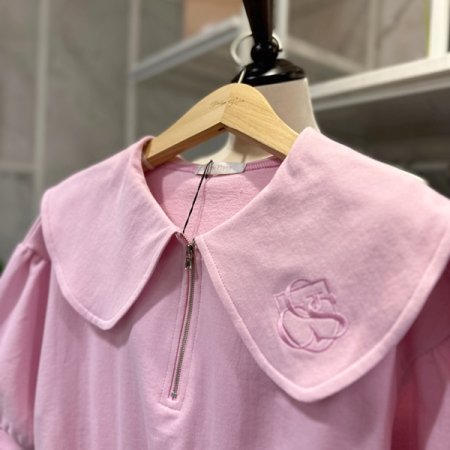 반집업 자수 티셔츠