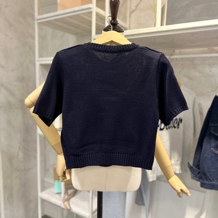 반팔 크롭 니트