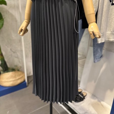 배색 주름 스트링 원피스