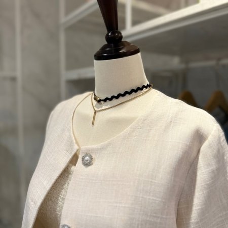 기본 트위드 자켓