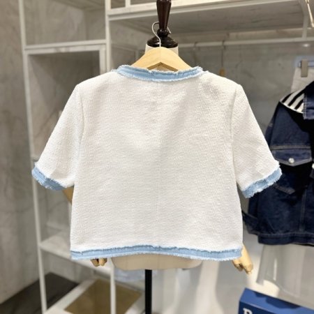 데님배색 트위드 자켓