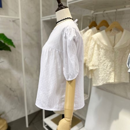 라운드 퍼프 블라우스