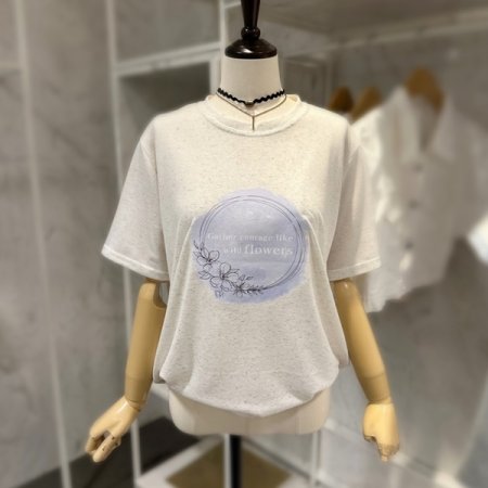 플라워 린넨 티셔츠