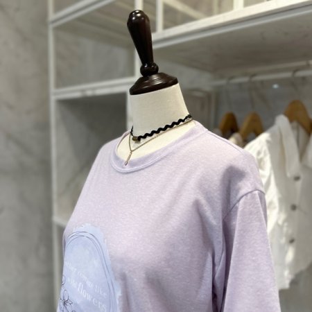 플라워 린넨 티셔츠