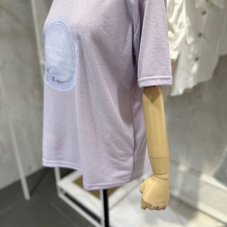 플라워 린넨 티셔츠