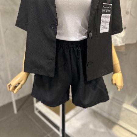 포켓 라벨 투피스