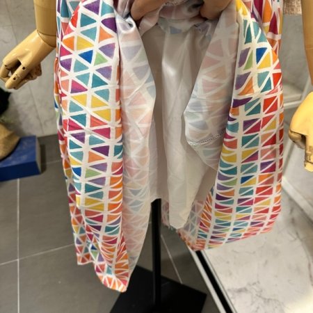 삼각 나염 스커트