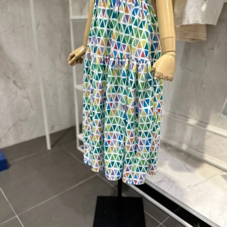 삼각 나염 스커트