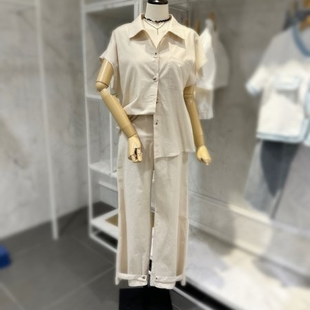 캡소매 투피스 세트