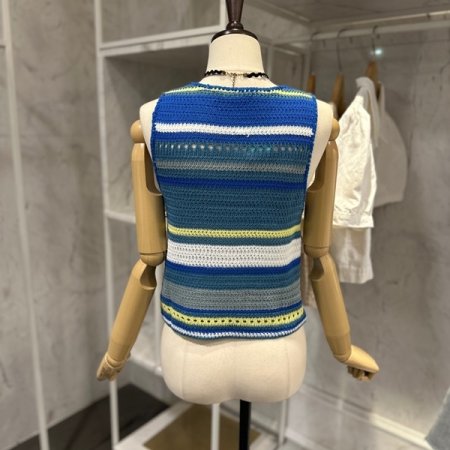 뜨개 단 민소매니트