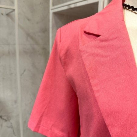 린넨 하프 자켓