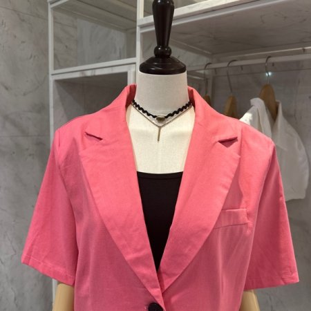 린넨 하프 자켓