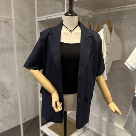 린넨 하프 자켓