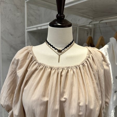 린넨 오프숄더 점프수트