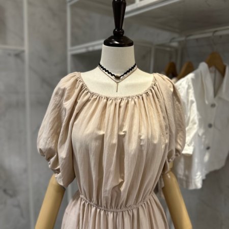 린넨 오프숄더 점프수트