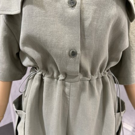 허리 스트링 점프수트