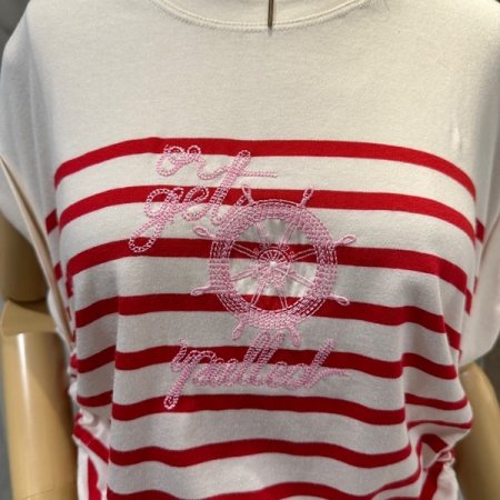 양 옆 셔링 티셔츠