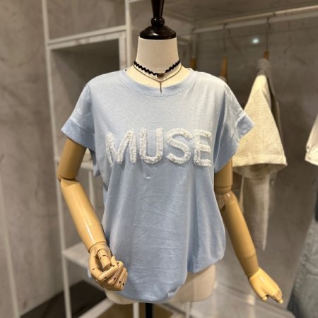 레터링 진주 티셔츠