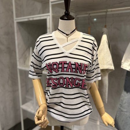 목선트임 단 니트