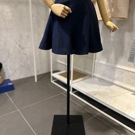 린넨 미니 스커트