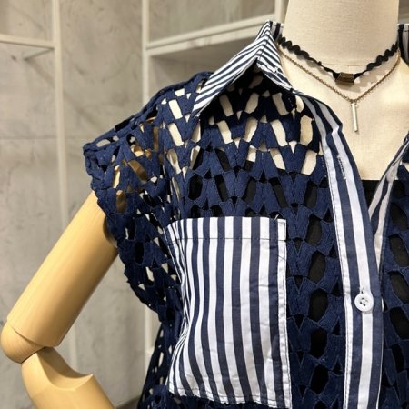 스트링 펀칭 자켓