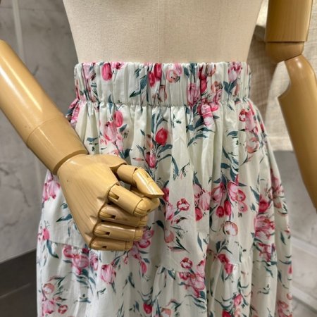 컬러 플라워 스커트