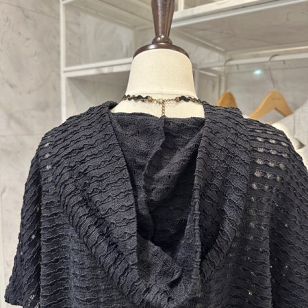 후드 스트링 가디건