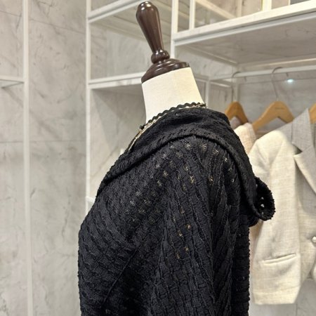 후드 스트링 가디건