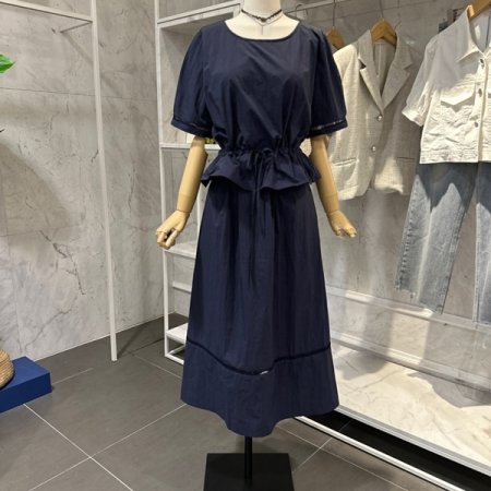 허리셔링 스커트 세트