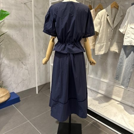 허리셔링 스커트 세트