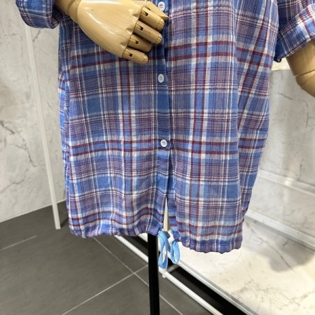 영문후드 체크 남방