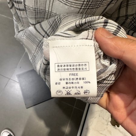 영문후드 체크 남방