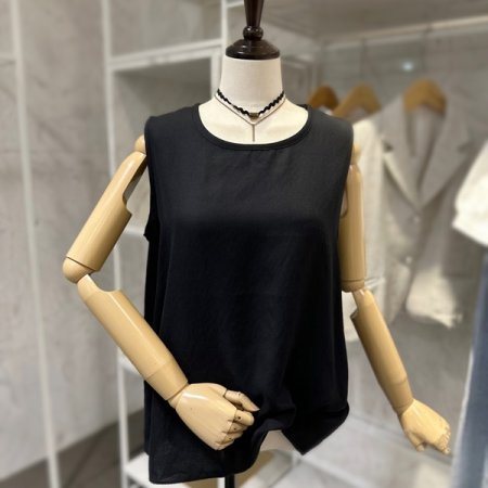 무지 민소매 티셔츠