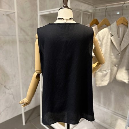 무지 민소매 티셔츠