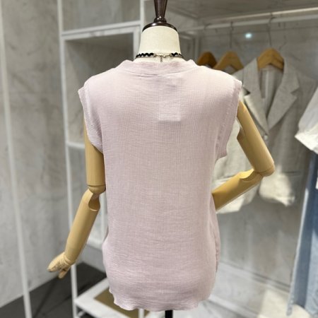 심플 민소매 티셔츠