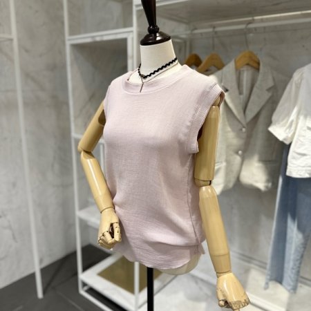 심플 민소매 티셔츠