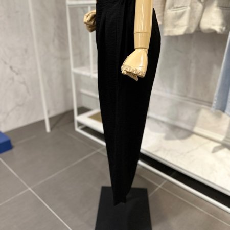 투버튼 통 팬츠